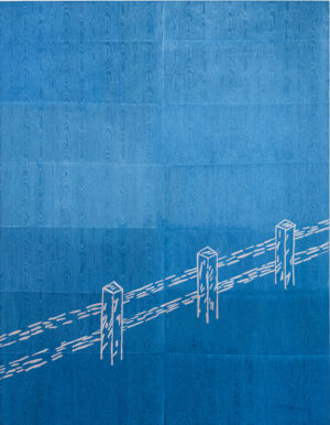 Fence 2024 Öl auf Leinen 180 x 140 cm