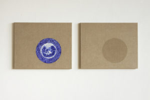 Geneva ab 2012 Oil watercolour textile dye on linen 40 x 50 each