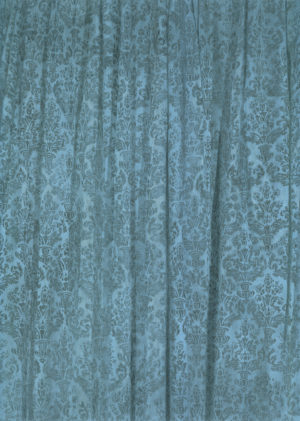 Linda mccue Blue Curtain 2019 Pencil oil pastel chalk pastel on paper 42 2 x 29 7 cm