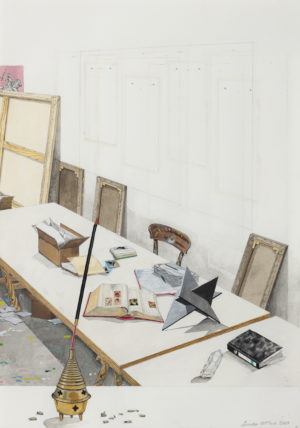 Linda mccue Dienen XVI 2007 Pencil watercolour on paper 51 x 36 cm 4000
