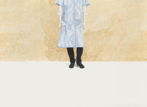 Linda mccue the yellow wallpaper a 2010 pencil watercolour on paper 31 x 41 cm