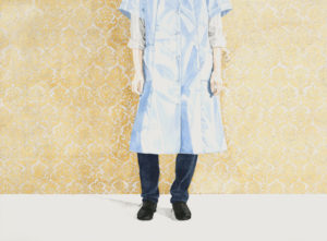 Linda mccue the yellow wallpaper b 2010 pencil watercolour on paper 31 x 41 cm