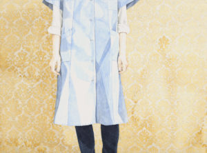 Linda mccue the yellow wallpaper c 2010 pencil watercolour on paper 31 x 41 cm